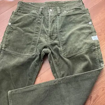 사사프라스 코듀로이 워크 팬츠 그린 M