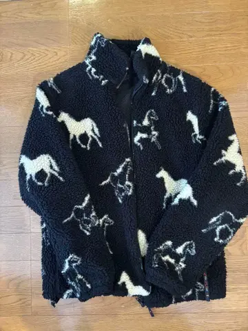 FARFIELD ORIGINAL 말 패턴 플리스 자켓 L 사이즈