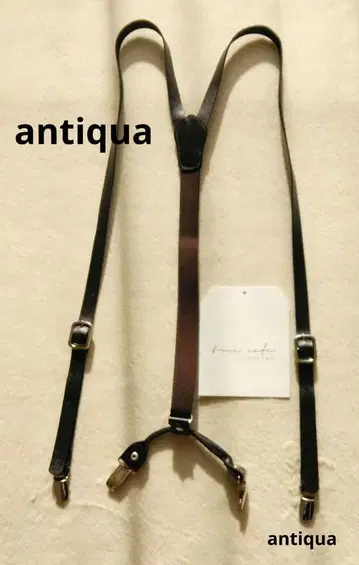 [ antiqua ] 다크 브라운 컬러 서스펜더