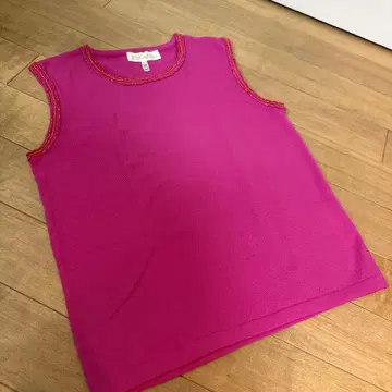 ESCADA 핑크 슬리브리스 상의 38