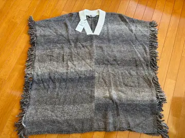 프린지 V넥 판초