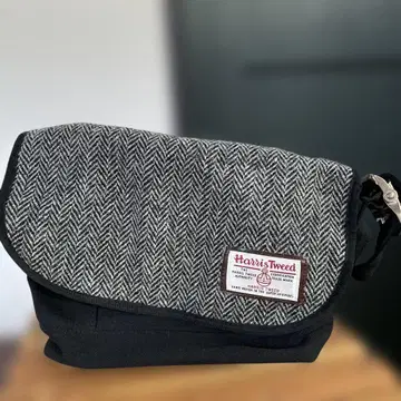 해리스 트위드 헤링본 숄더백