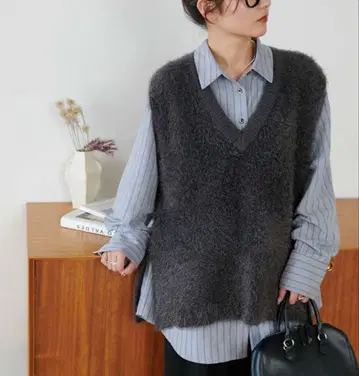 [단시간만 사용] DISCOAT 페더얀 튜닉 베스트