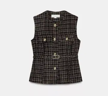 ZARA 완판템 벨트 포함 텍스처 베스트