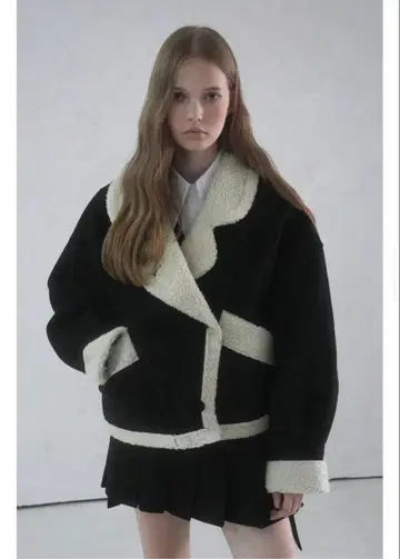 Fur Suede Jacket BLACK