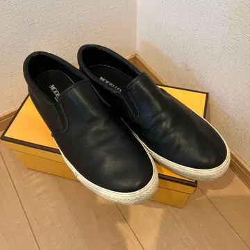 MODELLO 마드라스 블랙 슬립온 스니커즈