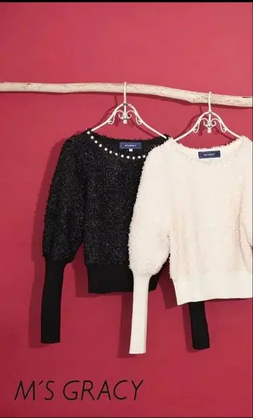 새상품 엠즈 그레이시 스팽글 니트 42