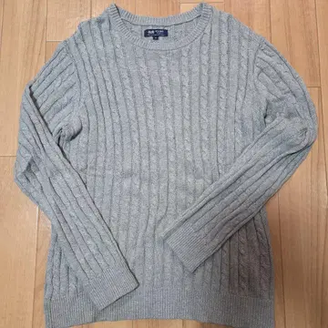 빔즈 케이블 짜임 그레이 스웨터 M