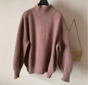 퍼블릭 도쿄*보송보송 기모감 폭스 울 루즈 퍼 리브 니트