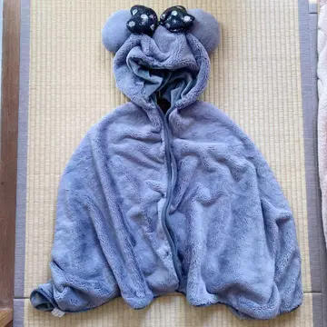 도쿄 디즈니 리조트 미니 4way 담요 후드 부착 판초 그레이