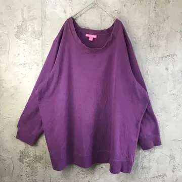 B1632 구제 의류 맨투맨 보라색 무지 90s Y2K