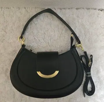 PU 가죽 핸드백 2way 숄더백 검정 블랙