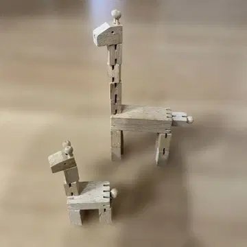 나무 장난감 기린 모자