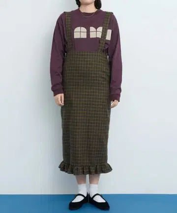 I am I VIERA CHECK 프릴 스커트