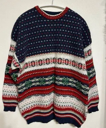 STEFANEL 페어아일 패턴 니트 스웨터