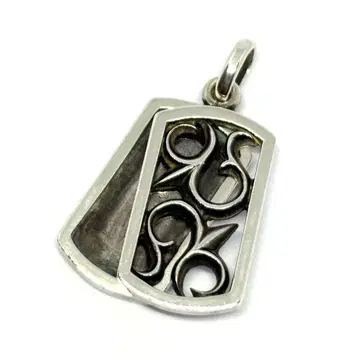 [ AQUA SILVER ] 플레이트 펜던트 당초 아라베스크 목걸이