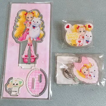 프리큐어 히카리 롤 아이스 콜라보 굿즈 아크릴 스탠드 배지 아크릴 키링