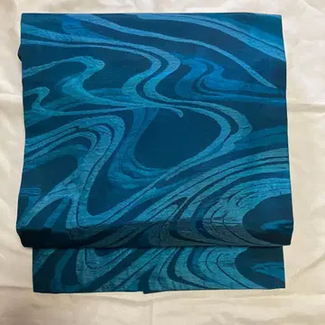 블루 계열 마블 무늬 후쿠로 오비