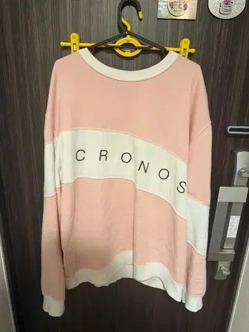 CRONOS 오버 사이즈 맨투맨 핑크