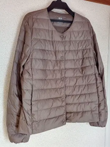 유니클로 울트라 라이트 다운 컴팩트 자켓 베이지 라이트 브라운 L