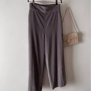 투모로우랜드 고급 스트레치 벨로아 루즈 와이드 스트레이트 팬츠