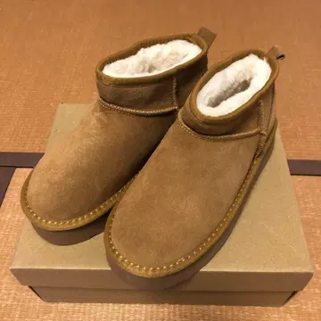 브라운 스웨이드 숏부츠