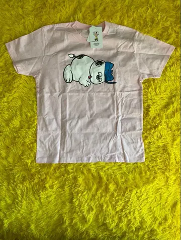 스누피 T셔츠 핑크 S 사이즈 택 포함