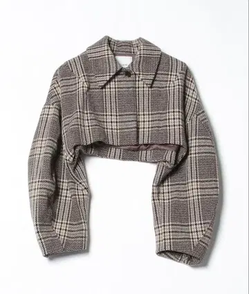 CLANE 라운드 슬리브 숏 자켓