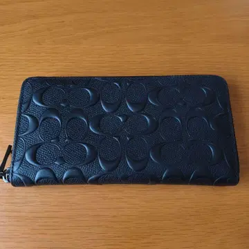 블랙 가죽 장지갑 3칸