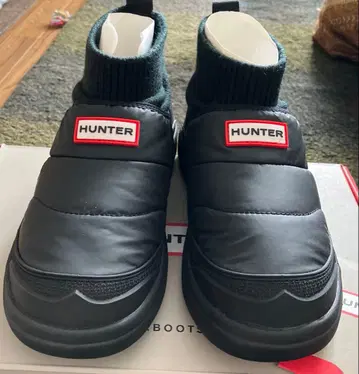 Hunter 니트 부츠 블랙 38 박스 있음
