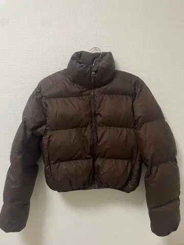 브라운 다운 자켓 숏 기장