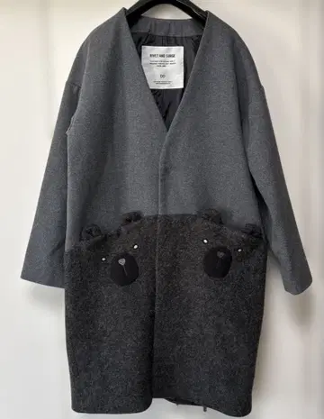 리벳앤서치 곰돌이 포켓 가볍고 따뜻한 코트 새상품급!