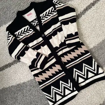 ANTIBAL 기하학 패턴 가디건 프리 사이즈