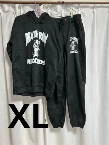 새상품 DEATH ROW RECORDS 후드티 셋업 블랙 XL