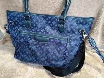 크리스찬 올리비에 토트백 나일론 네이비