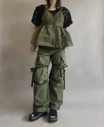 the tiny shop by mori 밀리터리 팬츠