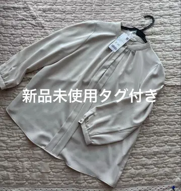 택 포함 미사용 새상품 베이지 긴팔 셔츠 L 도쿄 셔츠