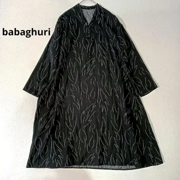 요건 레일 바바구리 인도 면 원피스 루즈핏 블랙