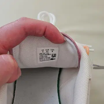 LACOSTE 스니커즈 37 화이트/핑크/오렌지/그린