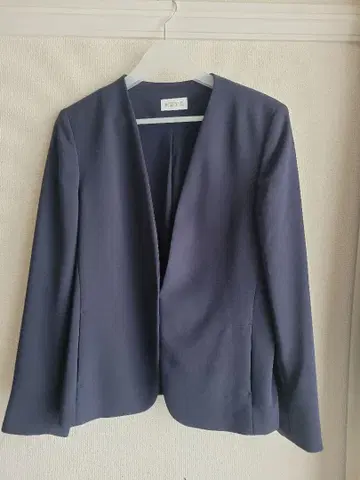 [ PLST ] 트리아세테이트 블렌드 칼라리스 자켓 네이비 L