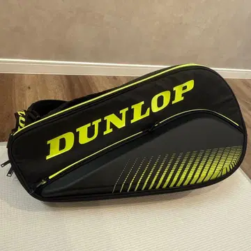 DUNLOP 파델 백 블랙/옐로우 그린