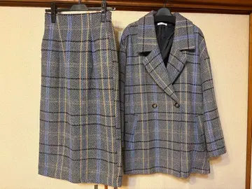 OLIVE des OLIVE 체크 무늬 스커트 셋업