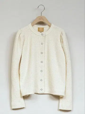 택 포함 새상품 나이젤카본 와플 가디건 화이트