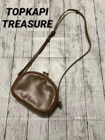 TOPKAPI TREASURE 스무스 가죽 숄더백 브라운