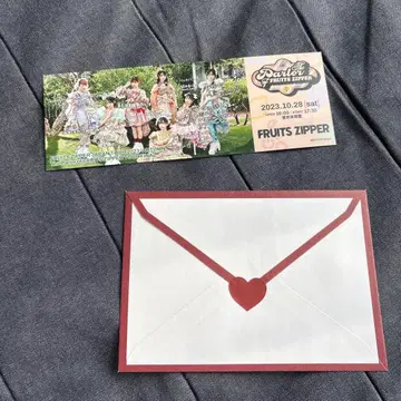 [초레어!] FRUITS ZIPPER 도쿄 체육관 티켓풍 카드 편지 세트