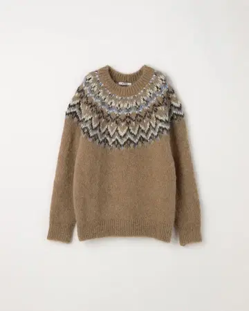 새상품 SLOANE 알파카 x 울 노르딕 크루넥 스웨터 사이즈 3