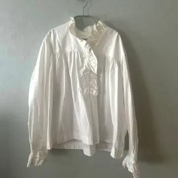 CAWLEY 화이트 프릴 셔츠 XS 블라우스