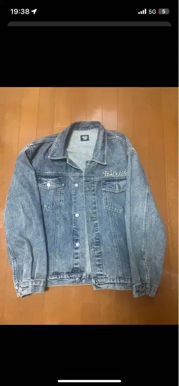 데님 자켓 M 사이즈 백 프린트