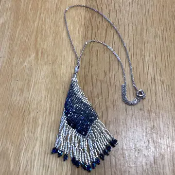원추형(콘형) 델리카 비즈 프린지 디자인 목걸이