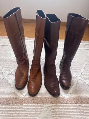 ing 가죽 롱 부츠 2색 세트